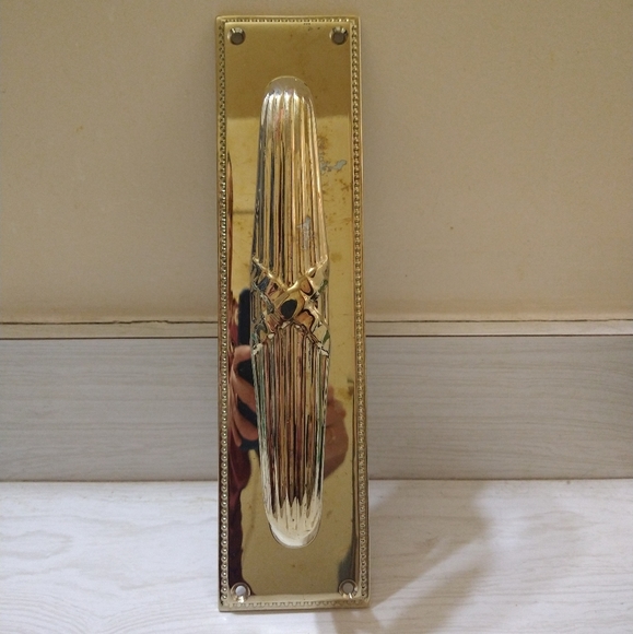 Gold Brass Plated Door Handle - Picture 2 of 7